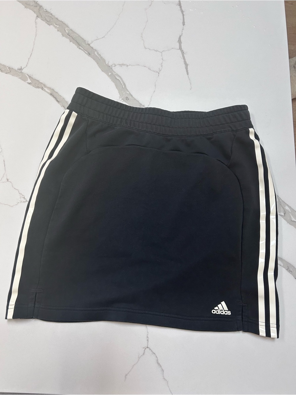 adidas Black Skirt with White Side Stripes